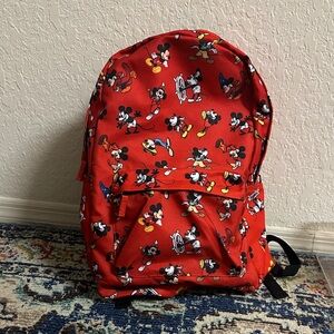 Disney Red Backpack with Mickey Design